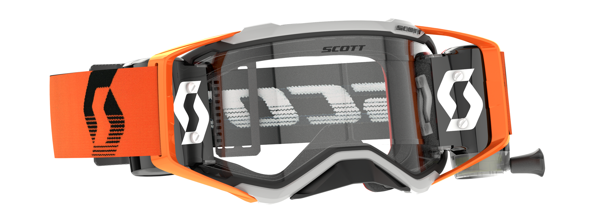 Scott Crossbril Roll-Off Prospect WFS - Grijs / Oranje - Clear Lens