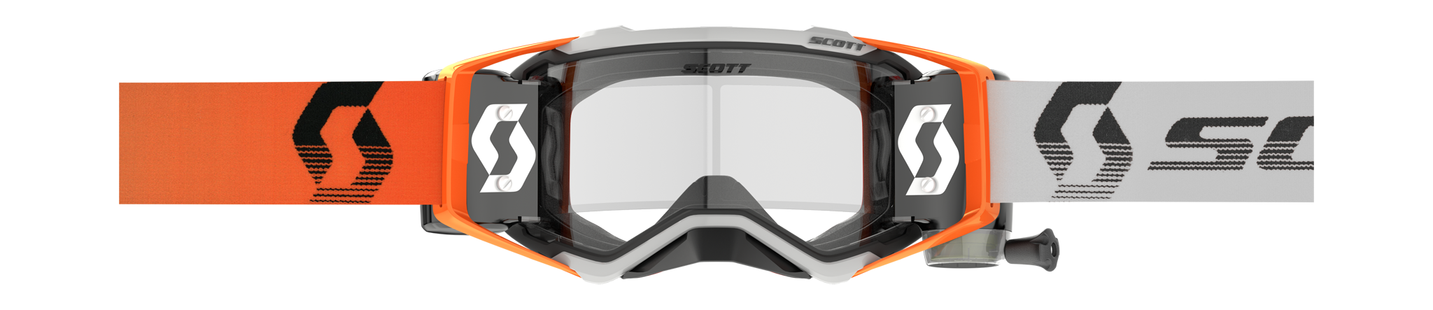 Scott Crossbril Roll-Off Prospect WFS - Grijs / Oranje - Clear Lens