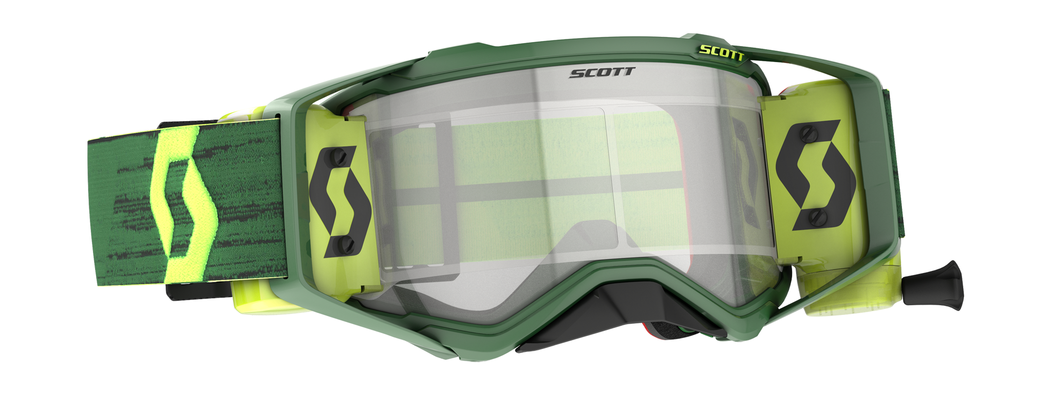 Scott Crossbril Roll-Off Prospect WFS - Groen / Geel - Clear Lens