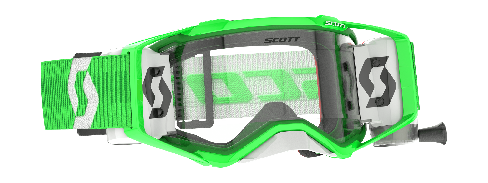 Scott Crossbril Roll-Off Prospect WFS - Groen / Wit - Clear Lens