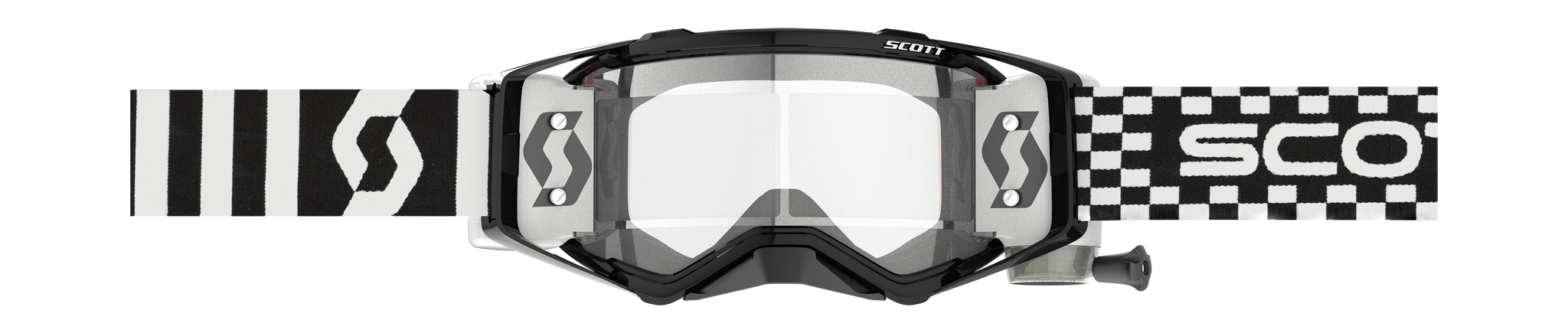 Scott Crossbril Roll-Off Prospect WFS Racing - Zwart / Wit - Clear Lens