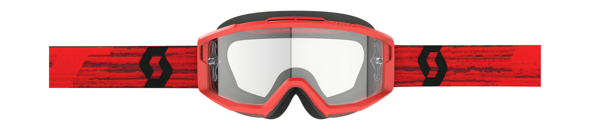 Scott Crossbril Split OTG - Donker Rood - Clear Lens