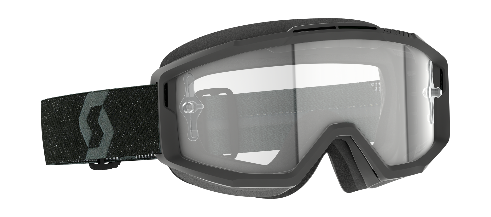 Scott Crossbril Split OTG - Zwart - Clear Lens