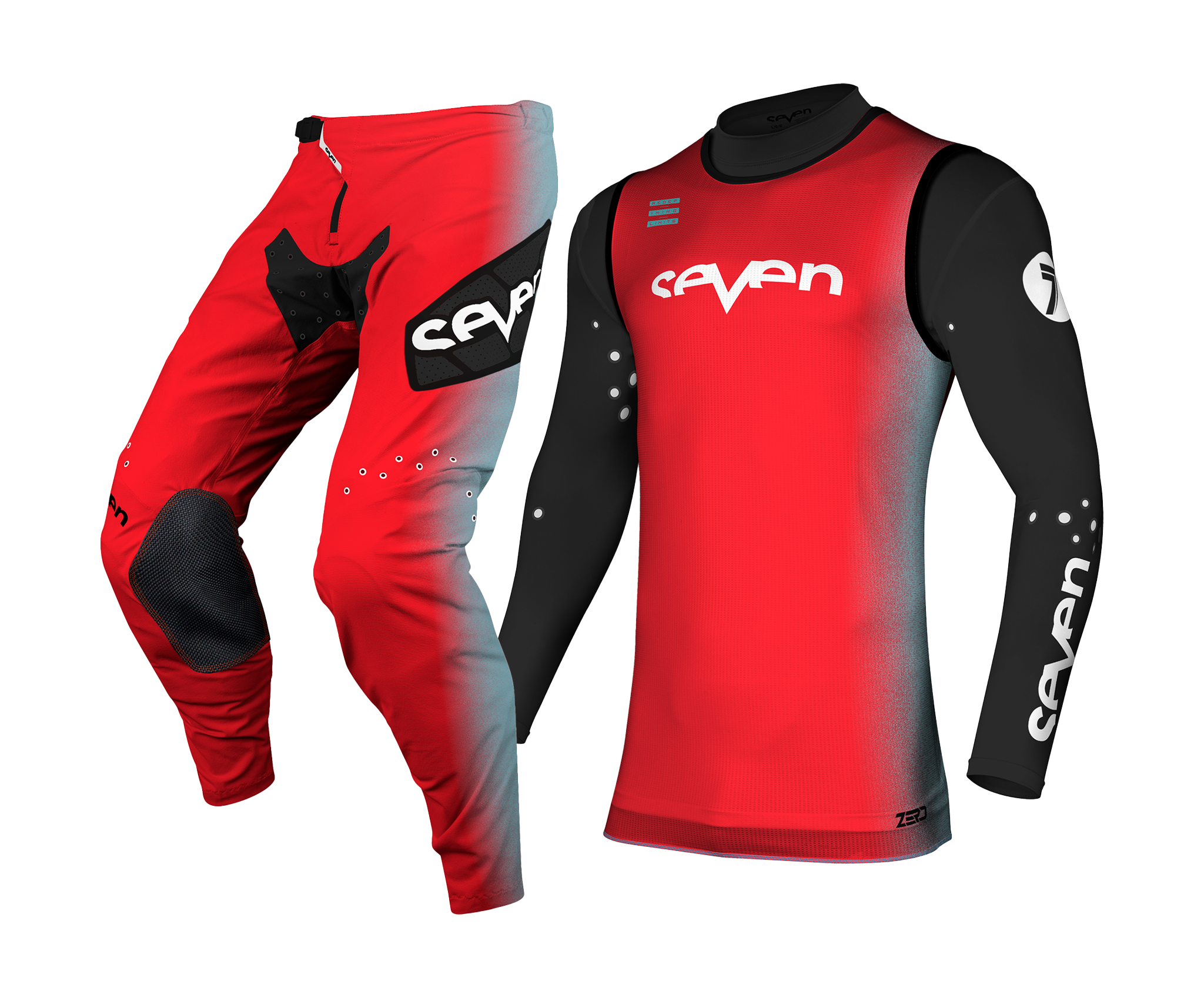 Seven Crosskleding Zero Dissolve - Flo Rood / Blauw