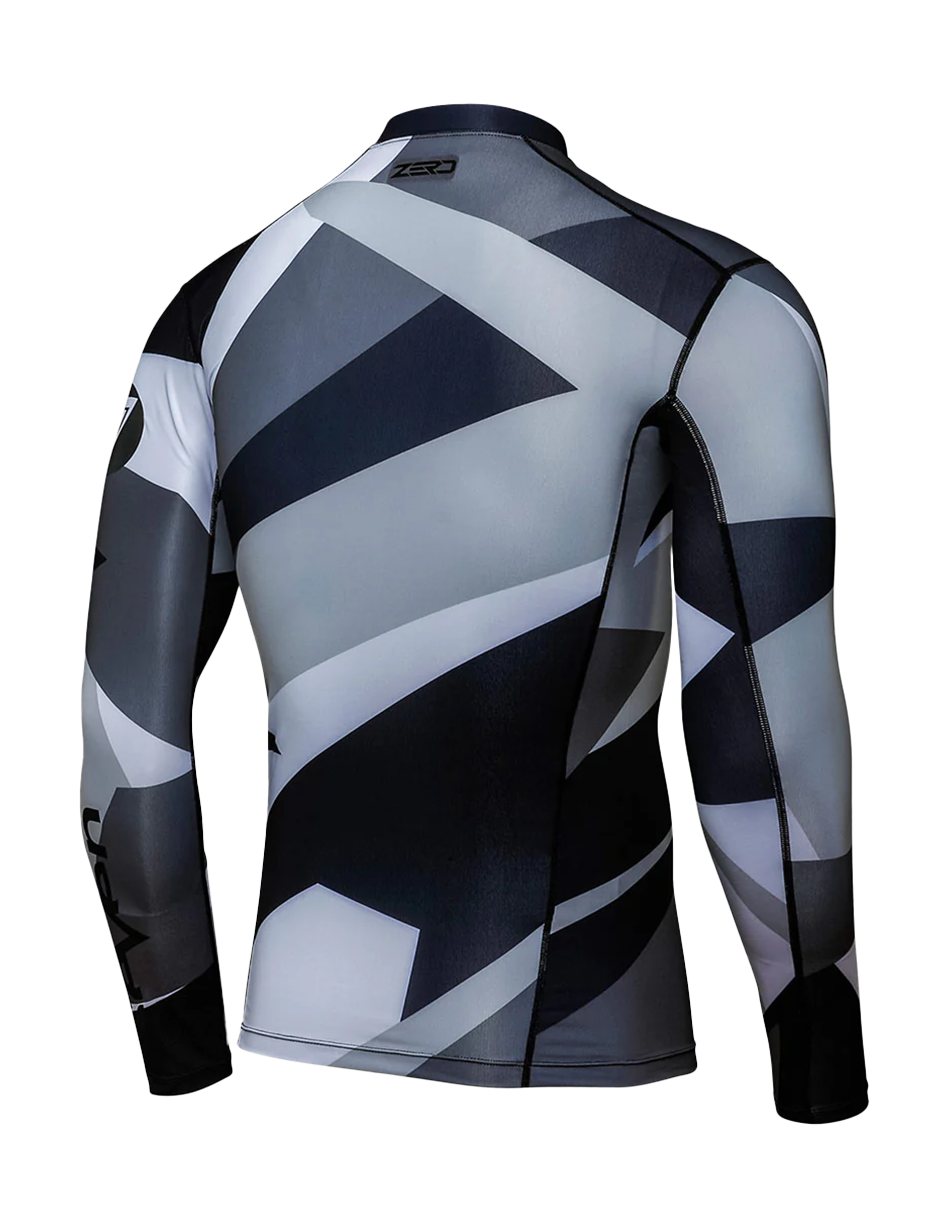 Seven Kinder Compressie Shirt Zero Battleship - Zwart / Grijs