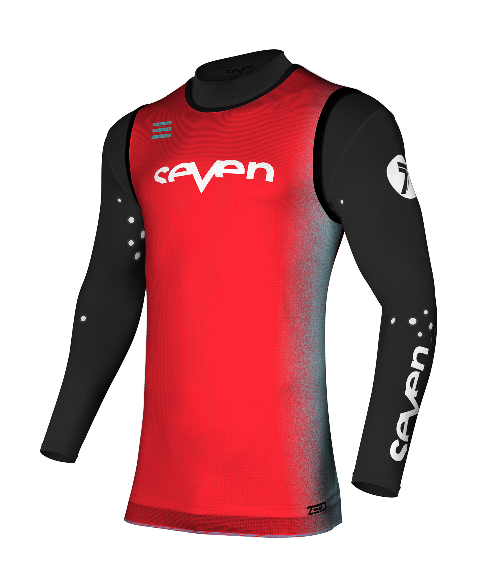 Seven Kinder Crosskleding Zero Dissolve - Flo Rood / Blauw