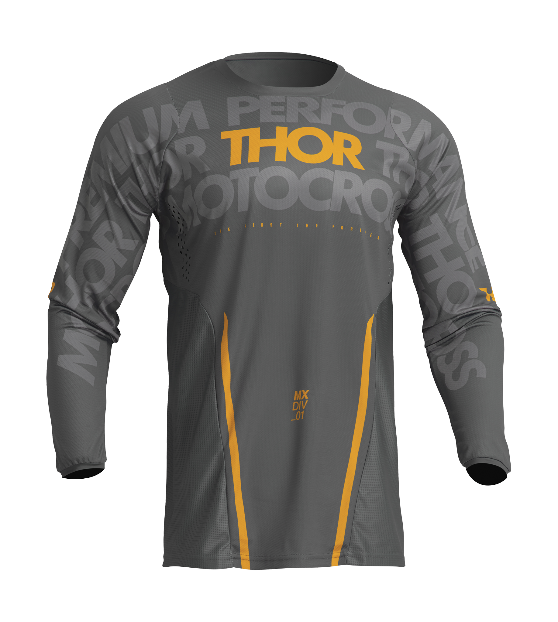 Thor Cross Shirt Pulse Mono - Grijs / Geel