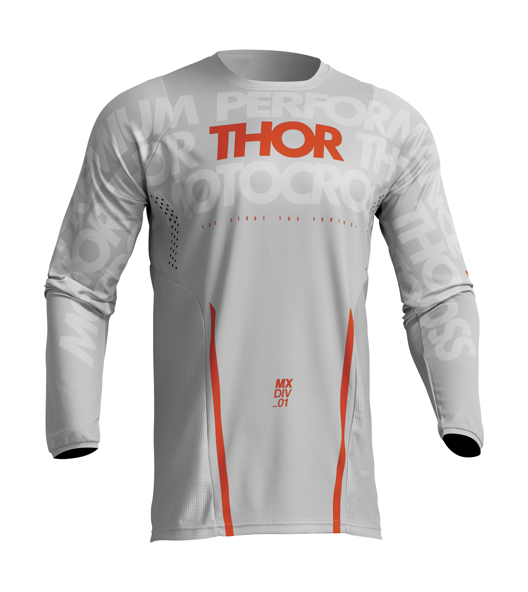 Thor Cross Shirt Pulse Mono - Licht Grijs / Oranje
