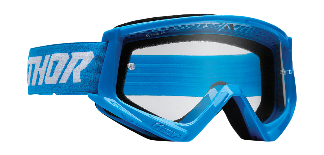 Thor Crossbril Combat Racer - Blauw / Wit - Clear Lens