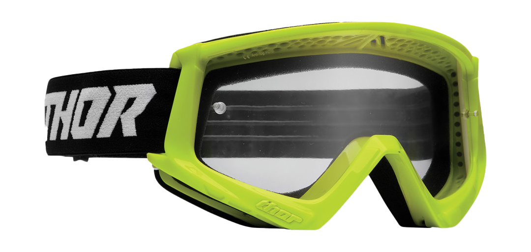Thor Crossbril Combat Racer - Flo Acid / Zwart - Clear Lens