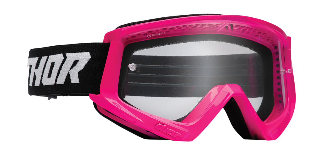Thor Crossbril Combat Racer - Flo Roze / Zwart - Clear Lens