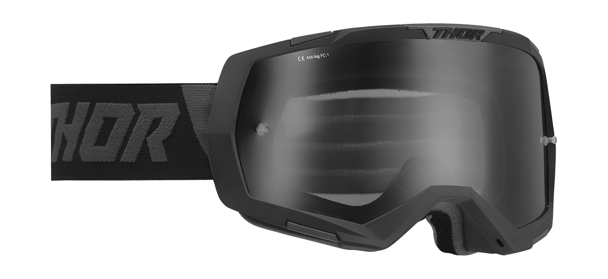 Thor Crossbril Regiment - Zwart / Grijs - Smoke Lens