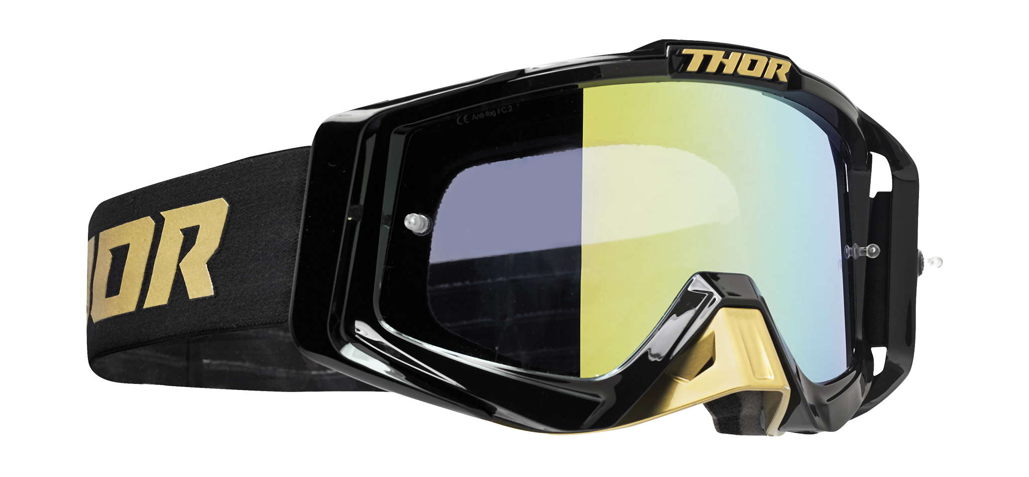 Thor Crossbril Sniper Pro - Goud / Zwart - Goud / Geel Lens