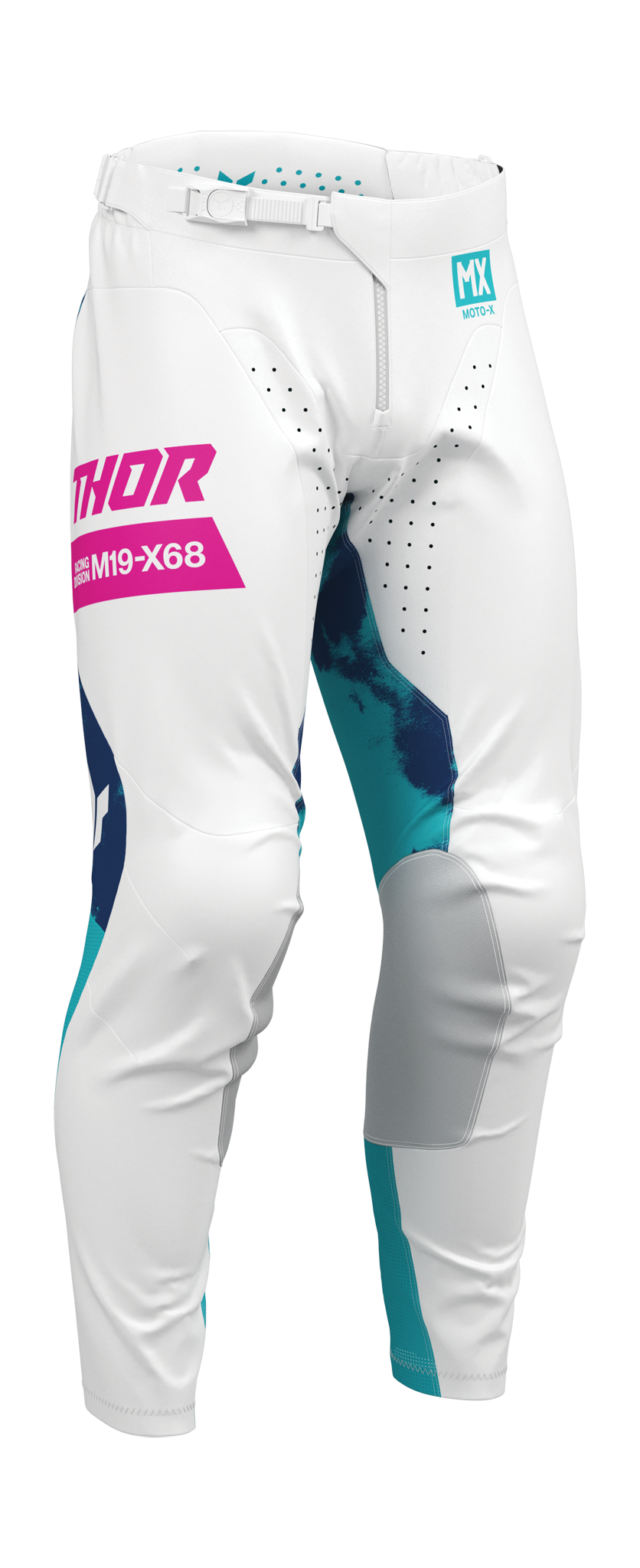Thor Crossbroek 2026 Launchmode Bleach - Wit / Aqua
