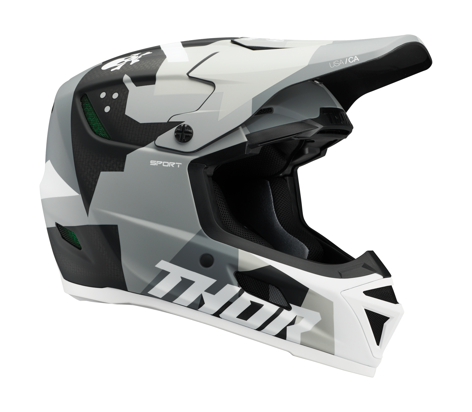 Thor Crosshelm Reflex Sport Carbon Brave - Grijs / Wit