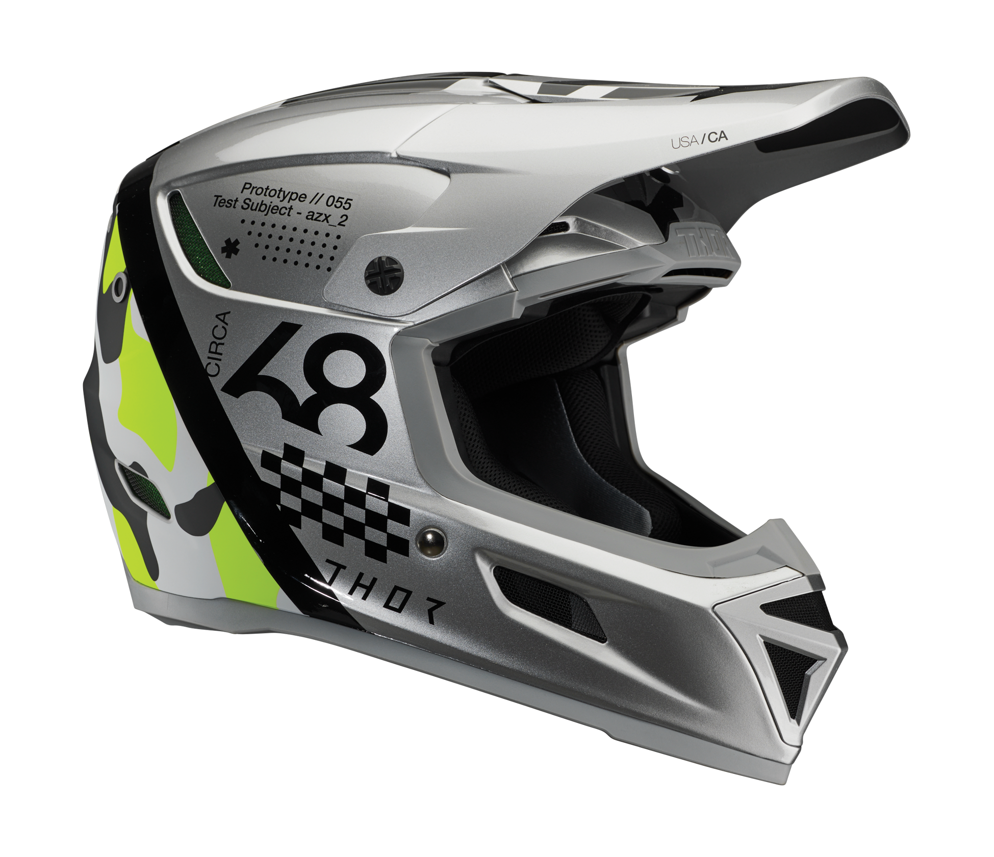Thor Crosshelm Reflex Sport Riot - Grijs / Acid