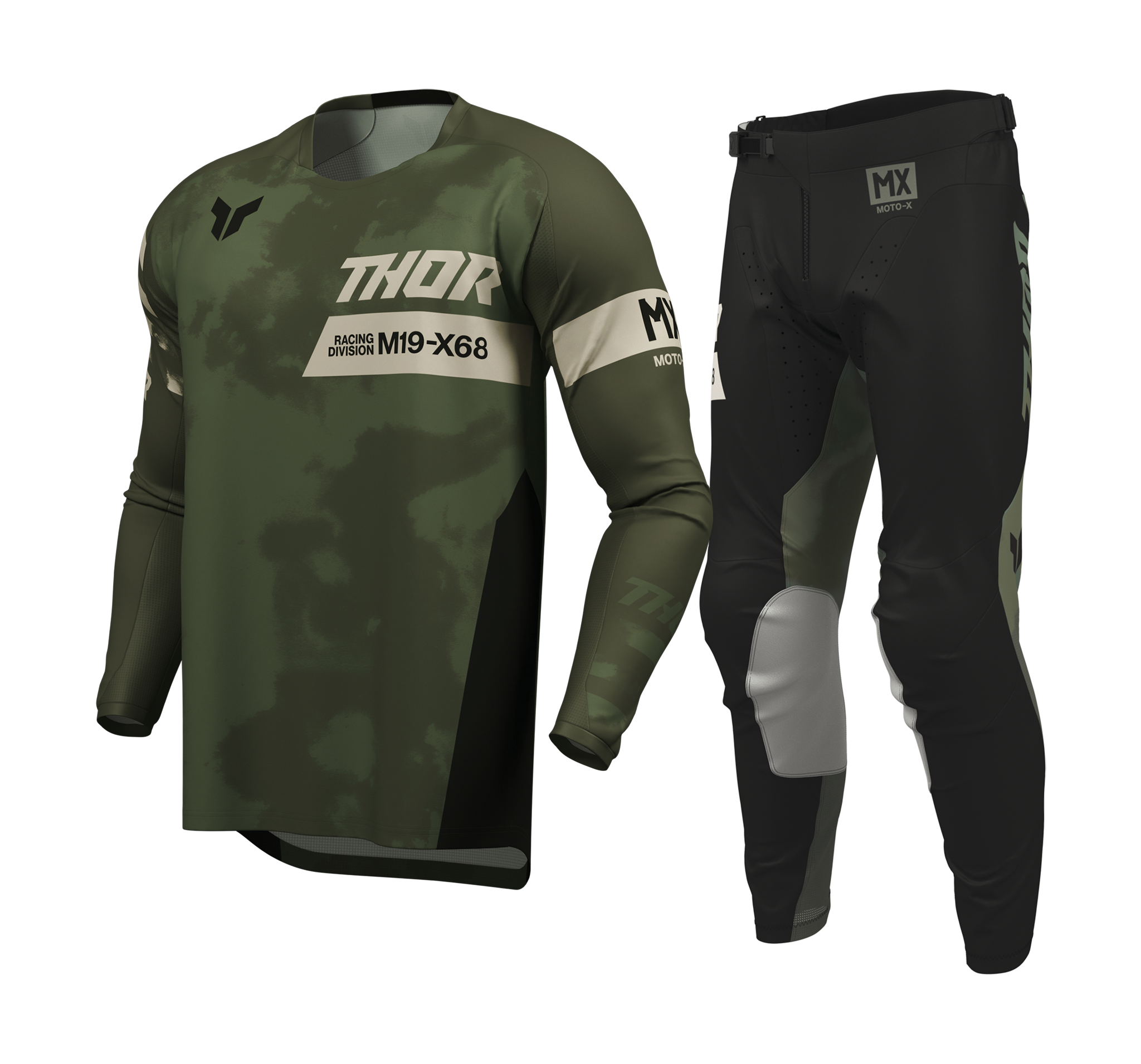Thor Crosskleding 2026 Launchmode Bleach - Zwart / Camo