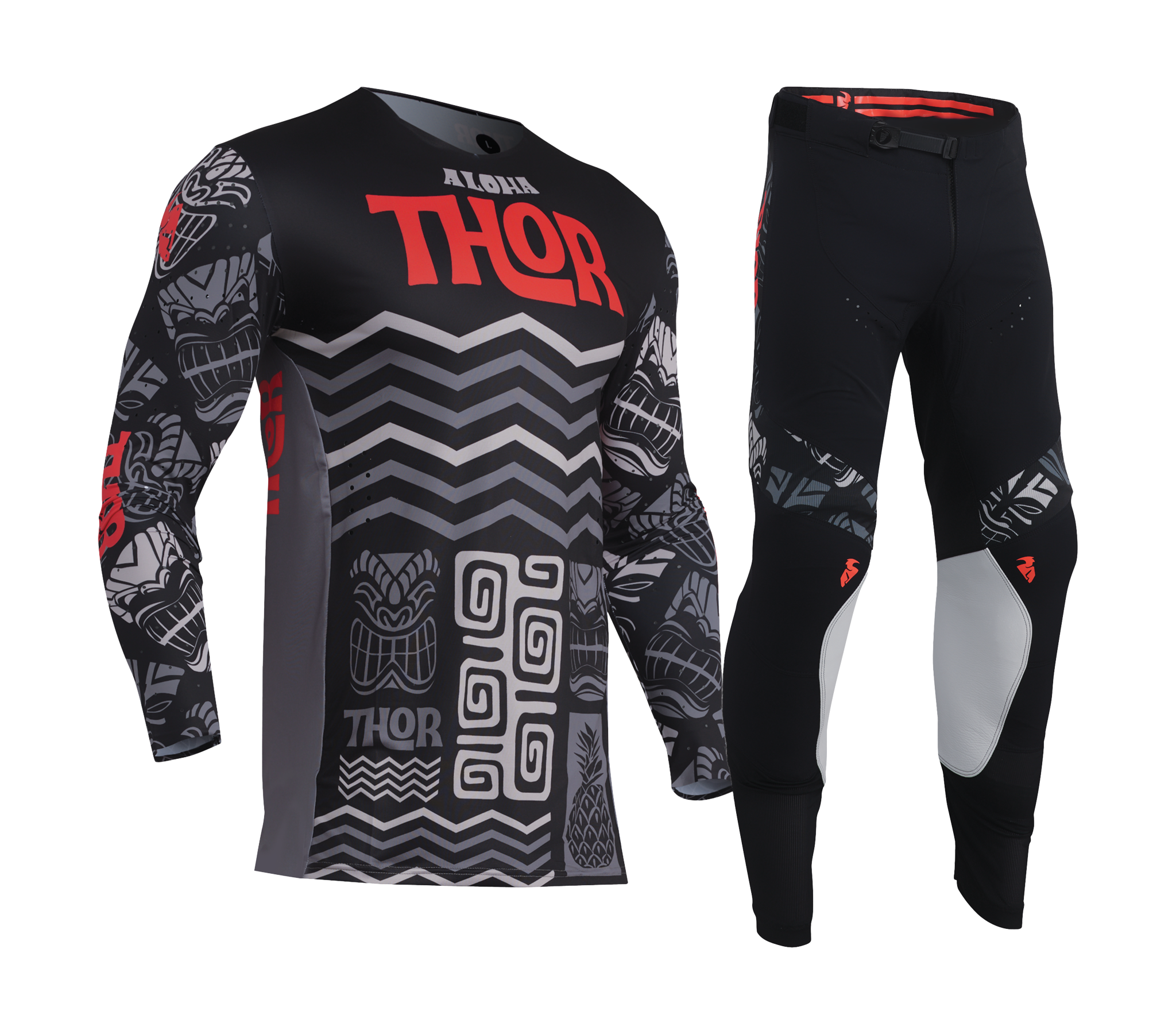 Thor Crosskleding Prime Aloha - Zwart / Grijs