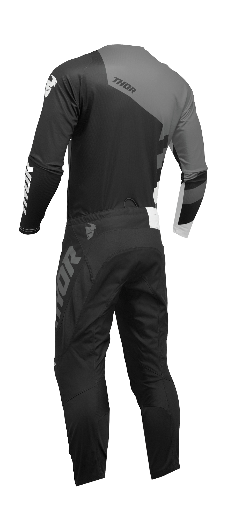 Thor Crosskleding Sector Checker - Charcoal Zwart / Grijs