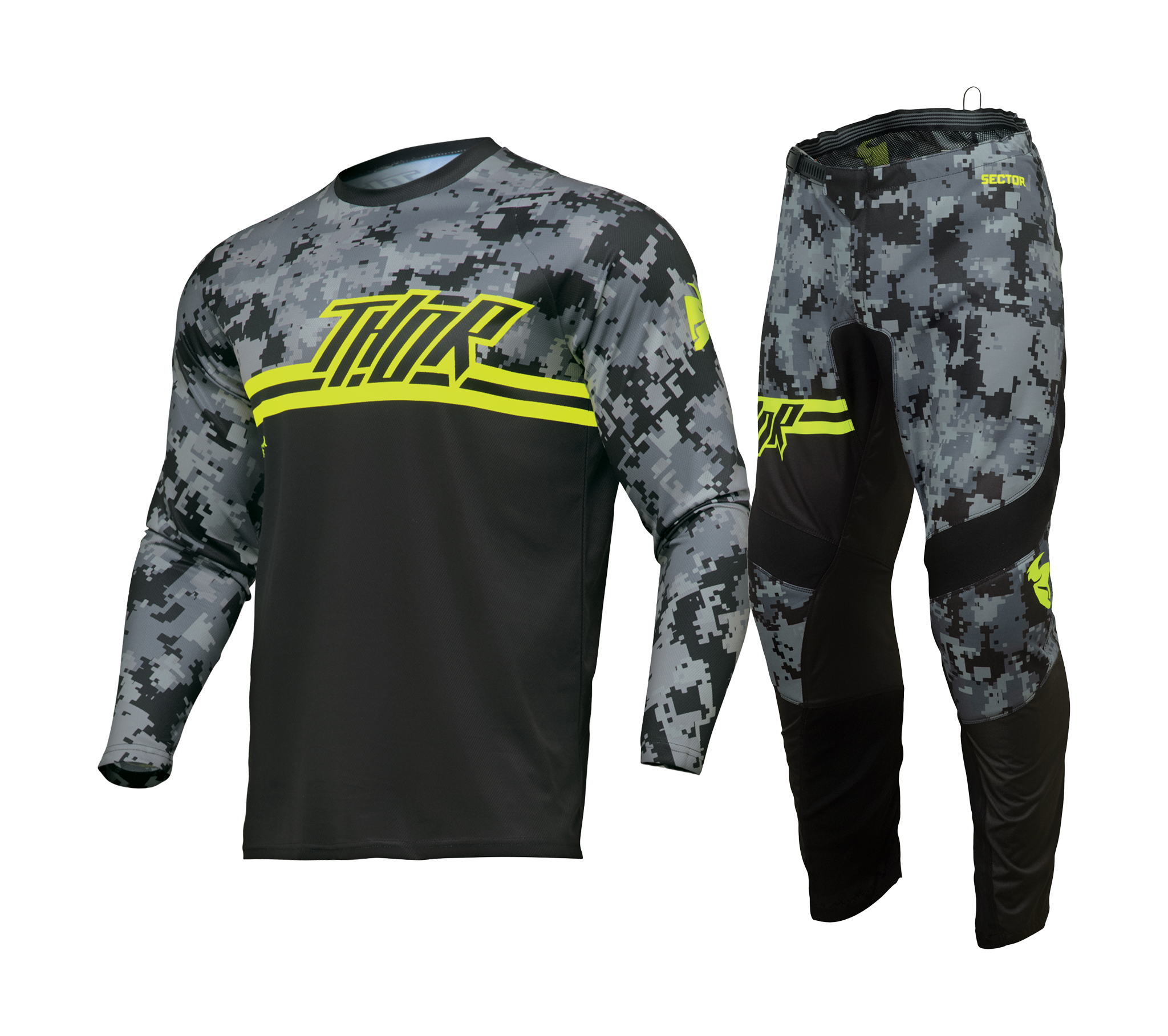 Thor Crosskleding Sector Digi - Zwart / Camo