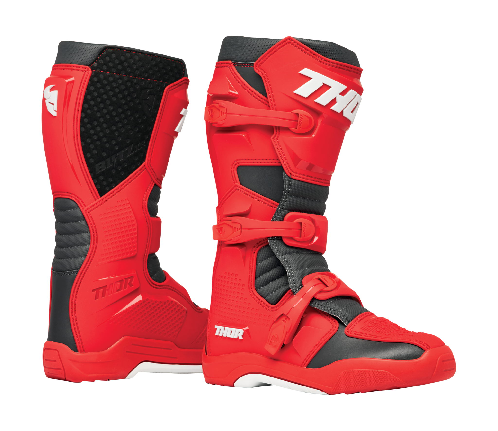 Thor Crosslaarzen Blitz XR - Rood / Charcoal