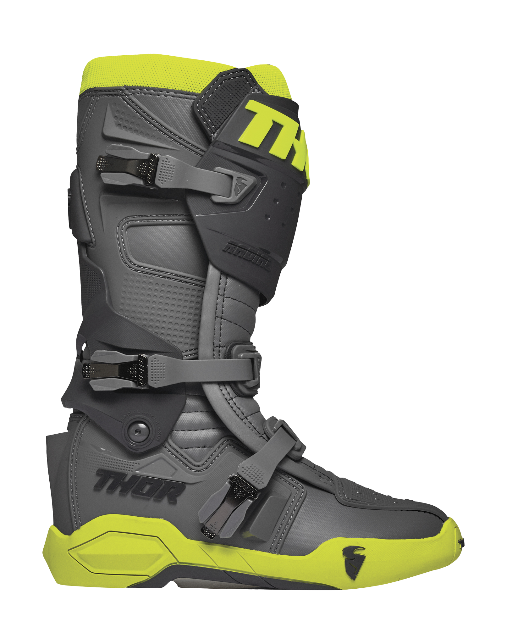 Thor Crosslaarzen Radial - Grijs / Fluo Geel