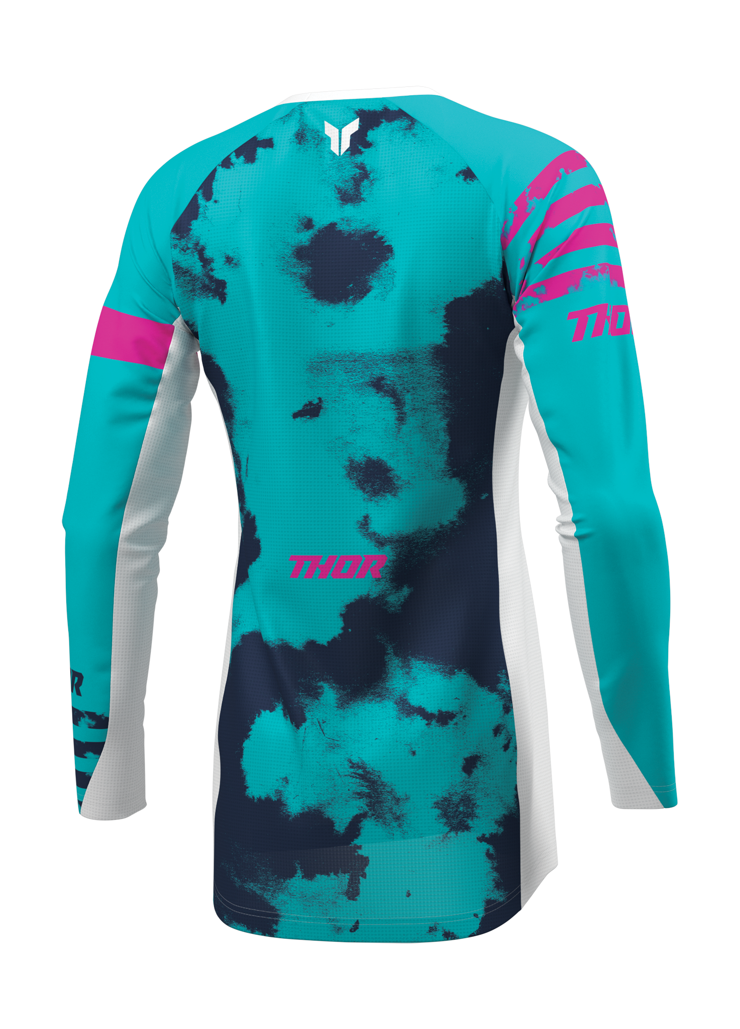 Thor Dames Cross Shirt 2026 Launchmode Bleach - Wit / Aqua