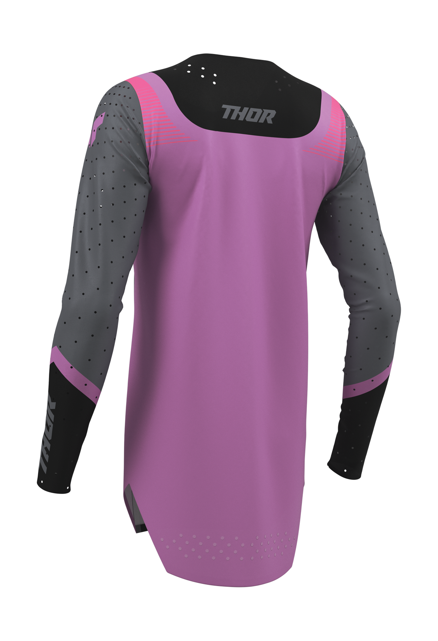 Thor Dames Cross Shirt 2026 Sportmode Velocity - Zwart / Orchid