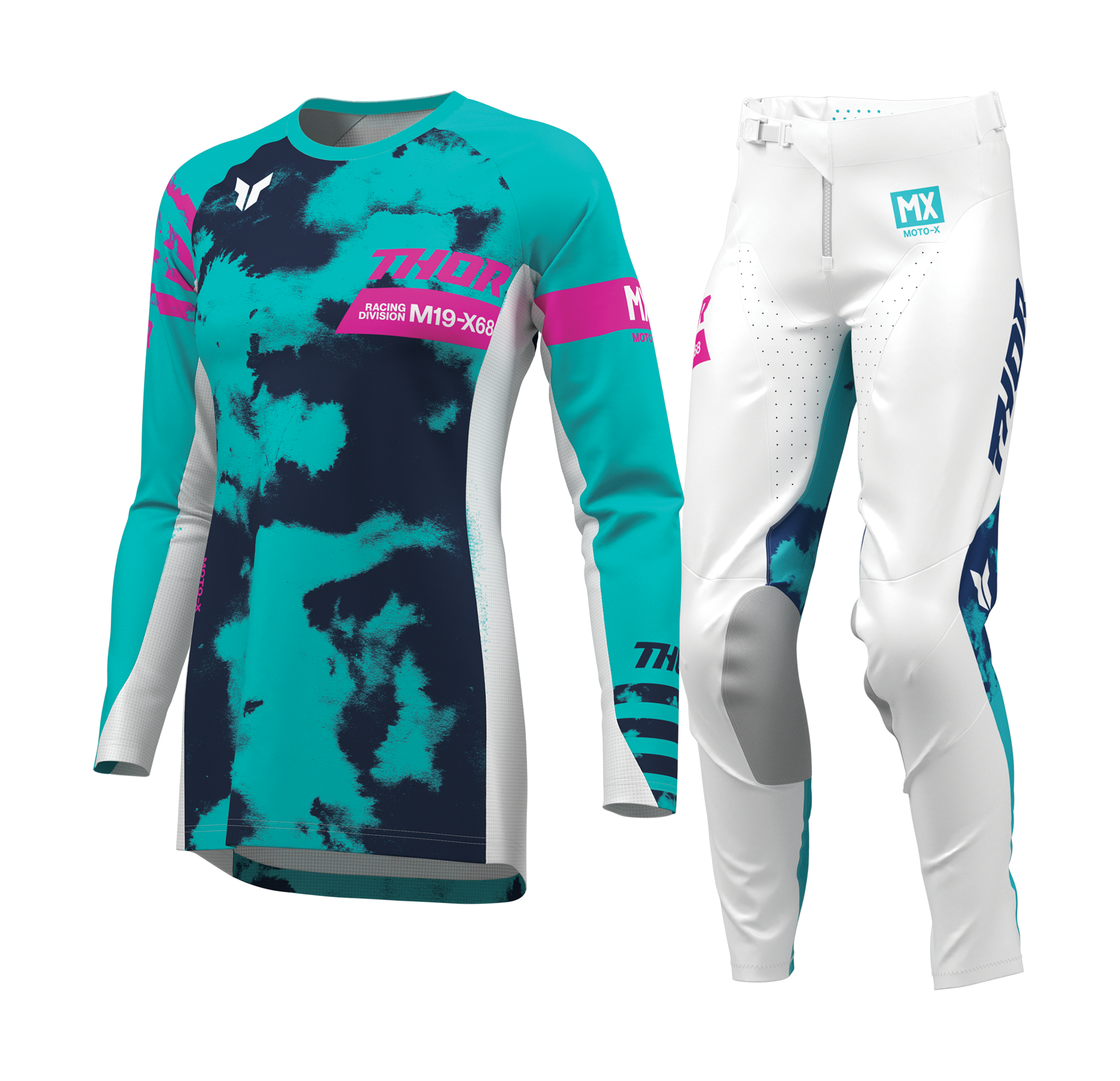 Thor Dames Crosskleding 2026 Launchmode Bleach - Wit / Aqua