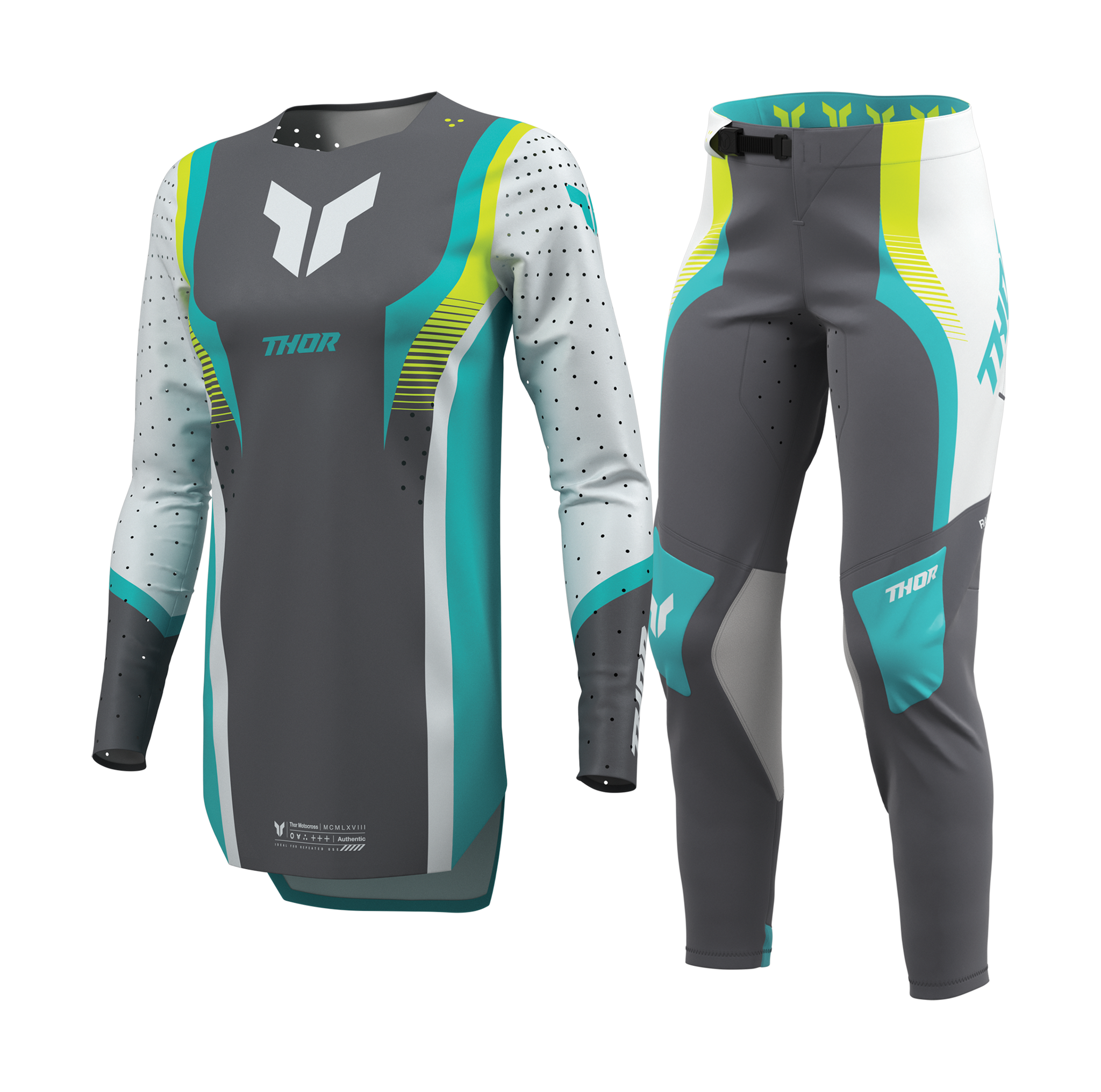 Thor Dames Crosskleding 2026 Sportmode Velocity - Grijs / Aqua