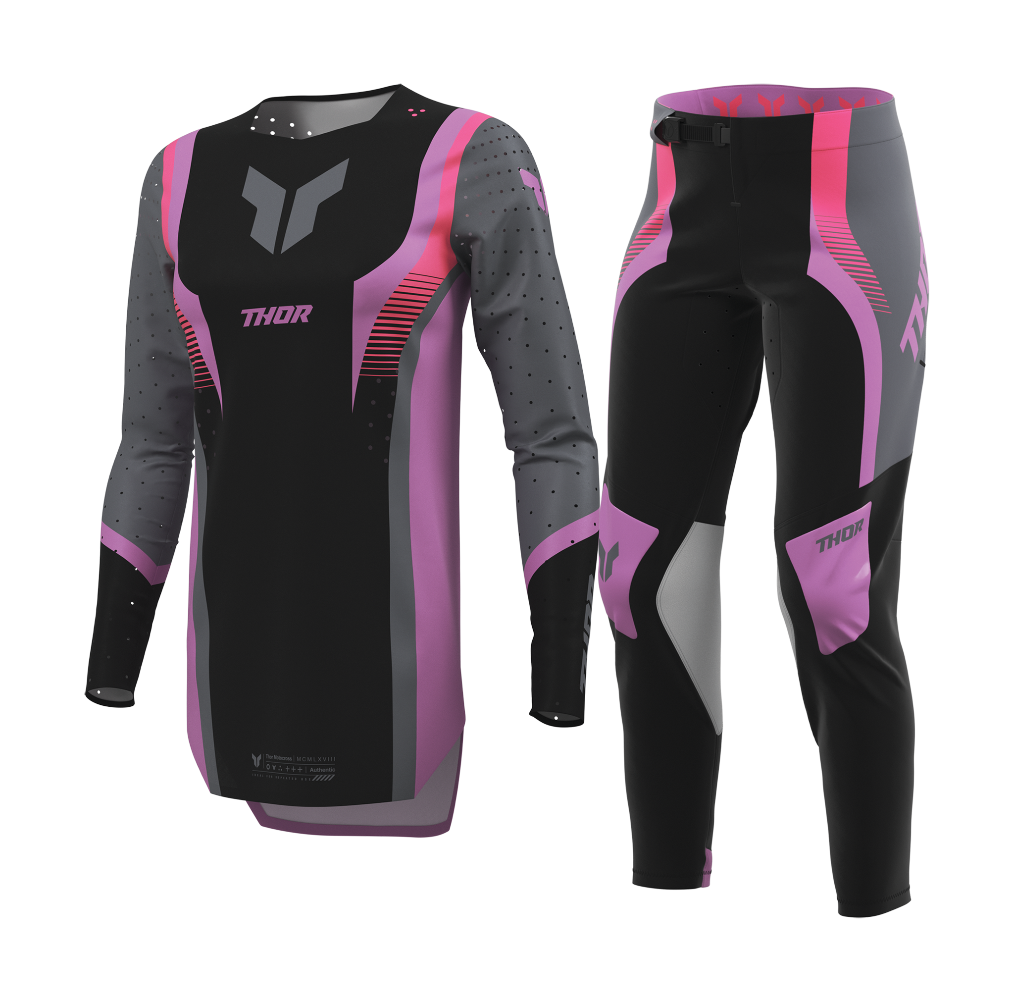 Thor Dames Crosskleding 2026 Sportmode Velocity - Zwart / Orchid