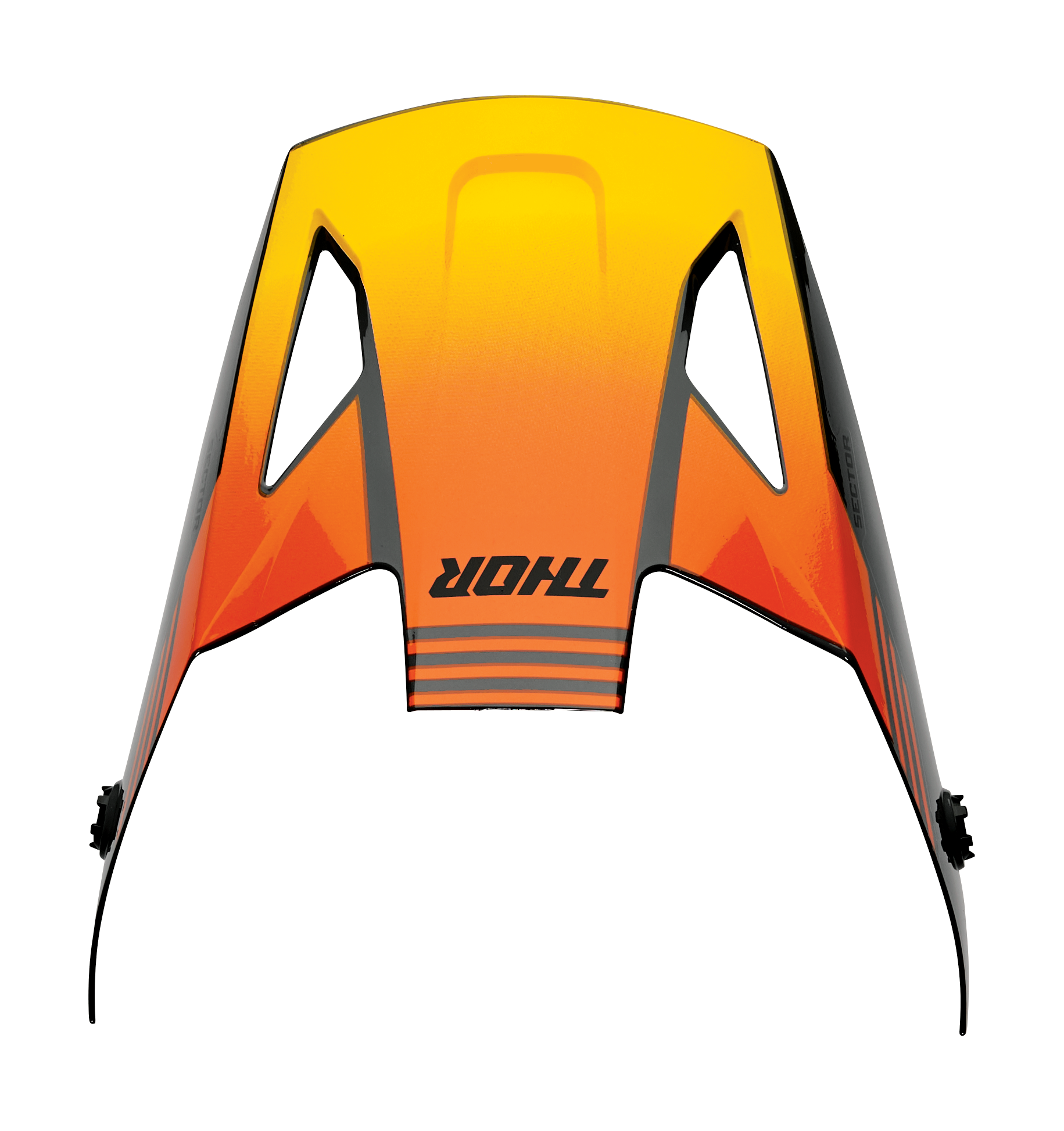 Thor Helmklep Sector 2 Carve - Charcoal / Oranje