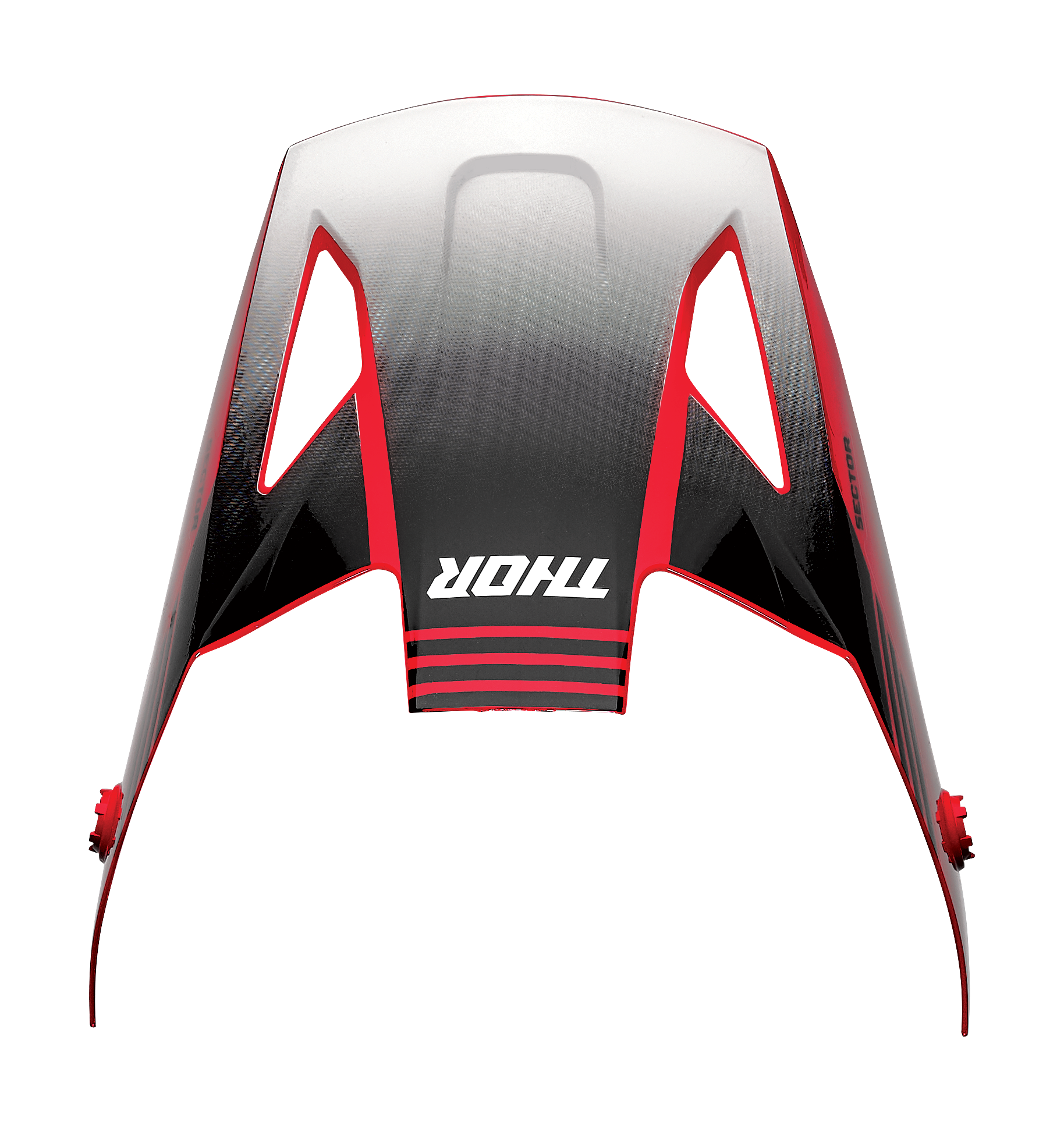 Thor Helmklep Sector 2 Carve - Rood / Wit