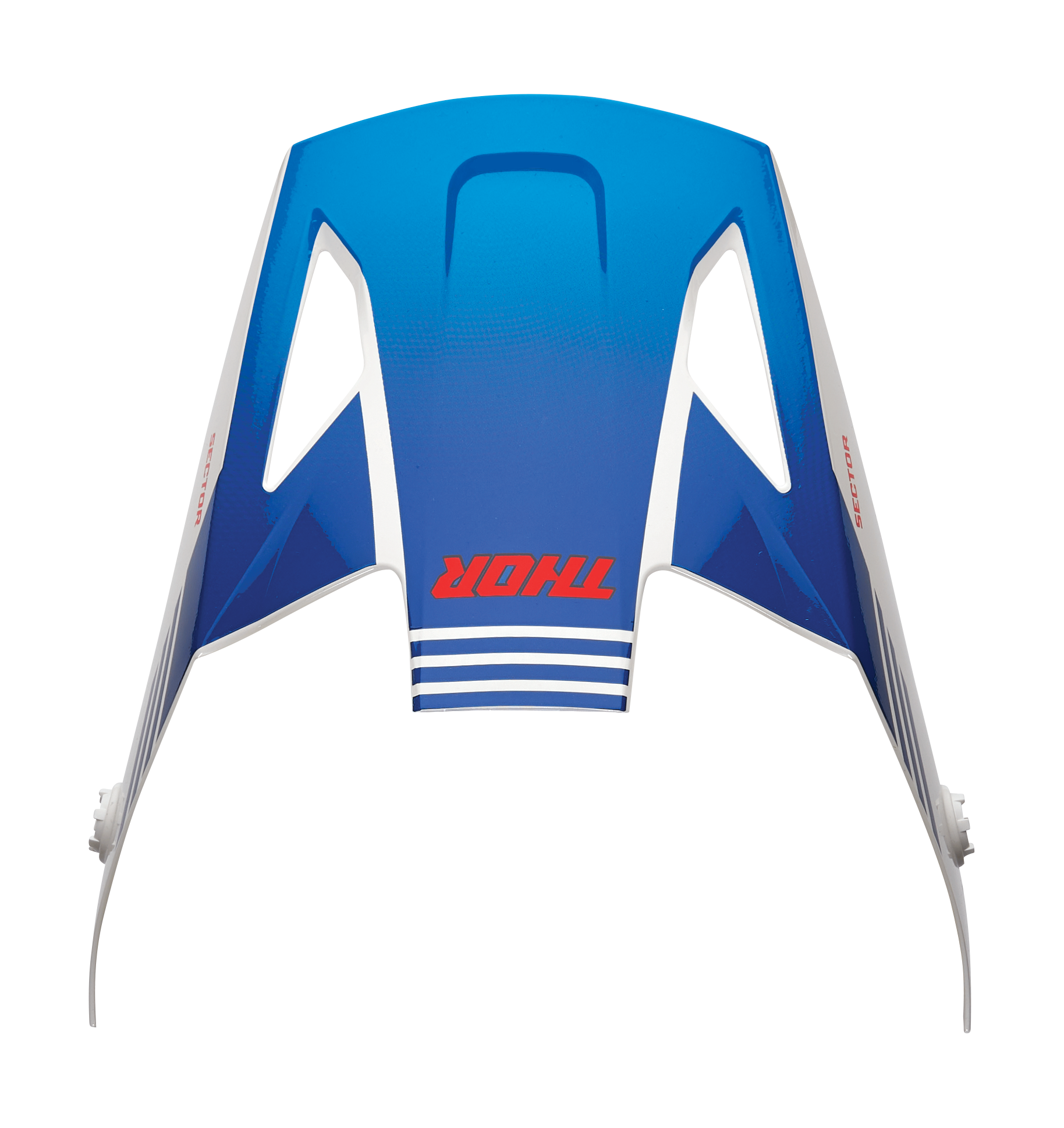 Thor Helmklep Sector 2 Carve - Wit / Blauw