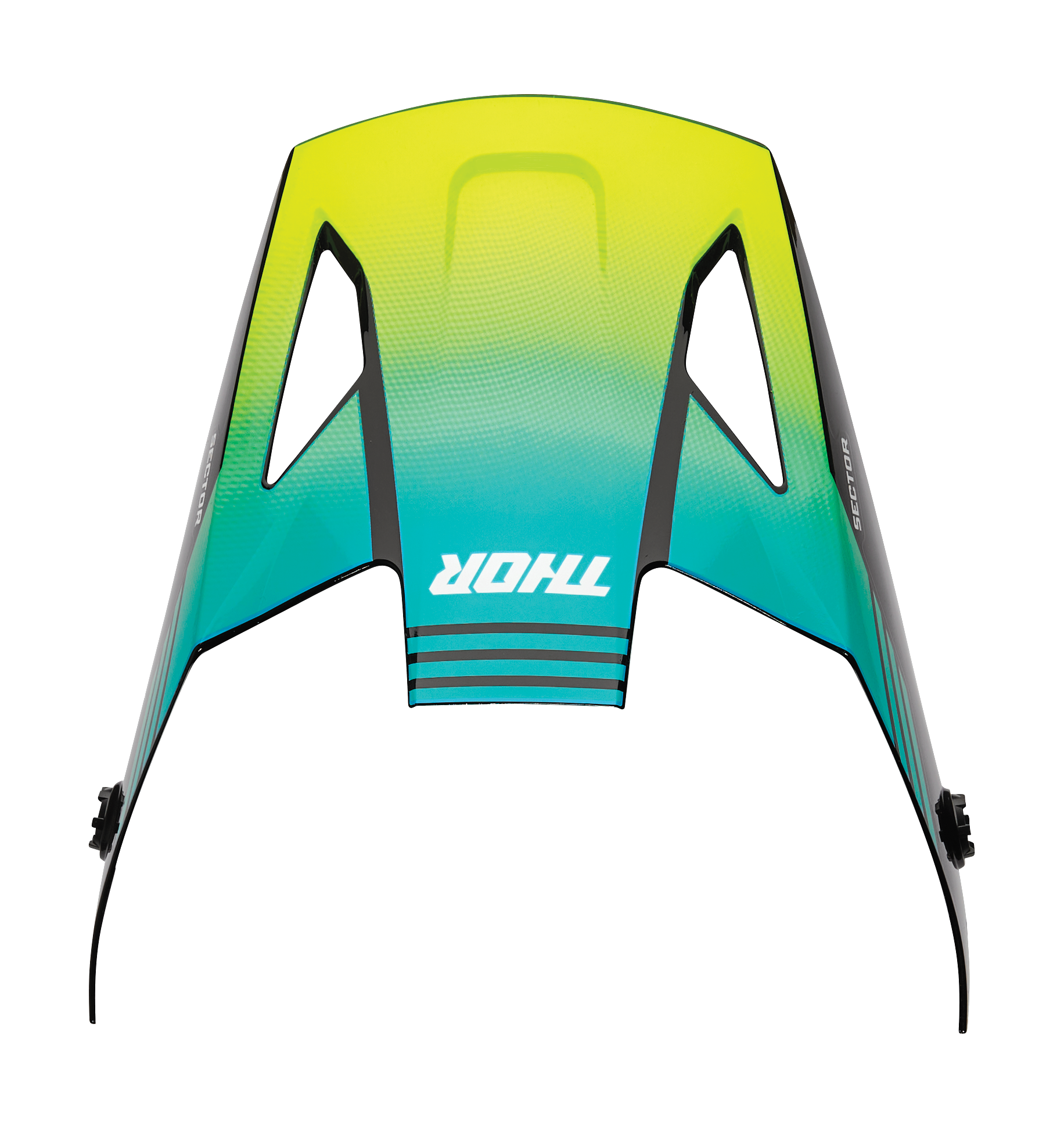 Thor Helmklep Sector 2 Carve - Zwart / Acid