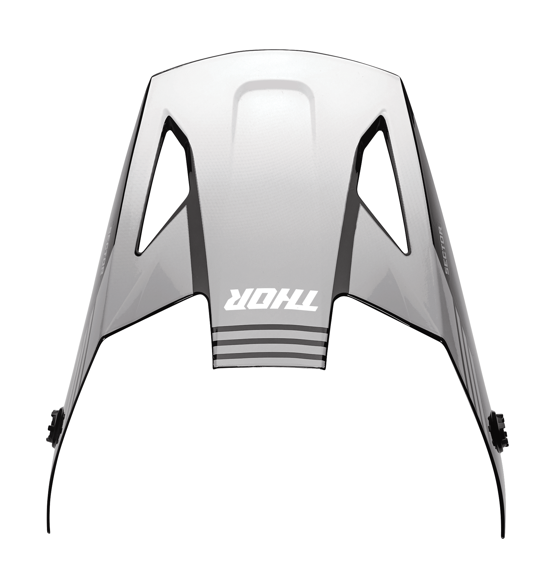 Thor Helmklep Sector 2 Carve - Zwart / Wit