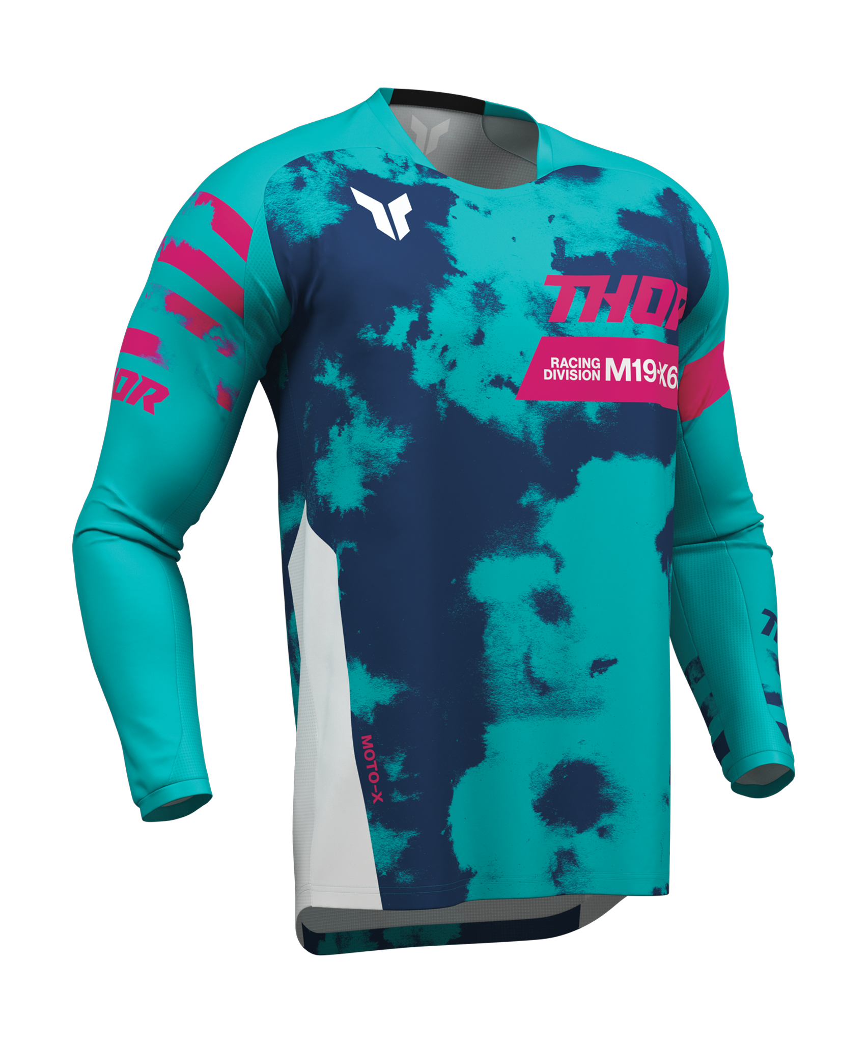 Thor Kinder Crosskleding 2026 Launchmode Bleach - Wit / Aqua