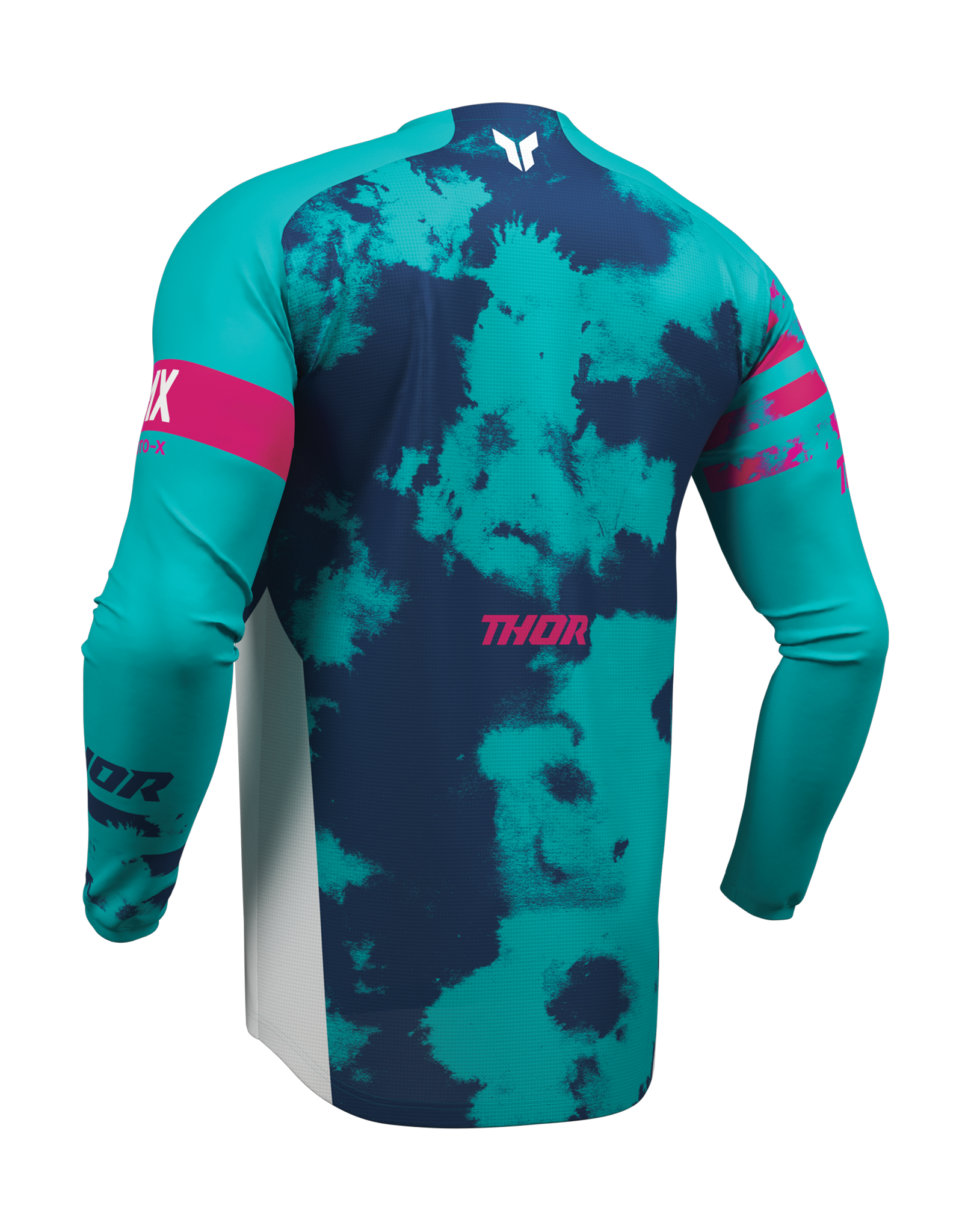 Thor Kinder Cross Shirt 2026 Launchmode Bleach - Wit / Aqua