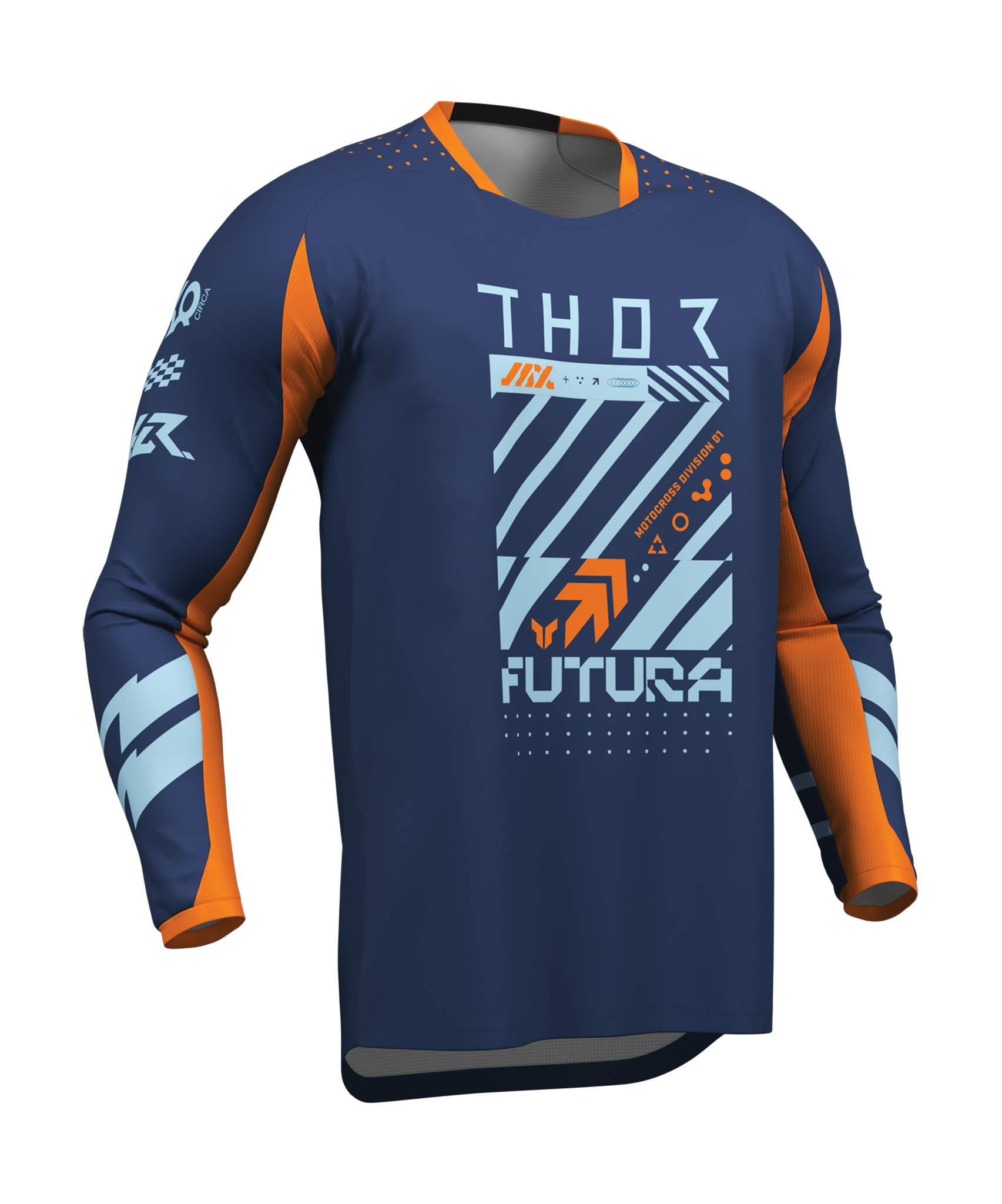 Thor Kinder Cross Shirt 2026 Launchmode Futura - Navy / Oranje