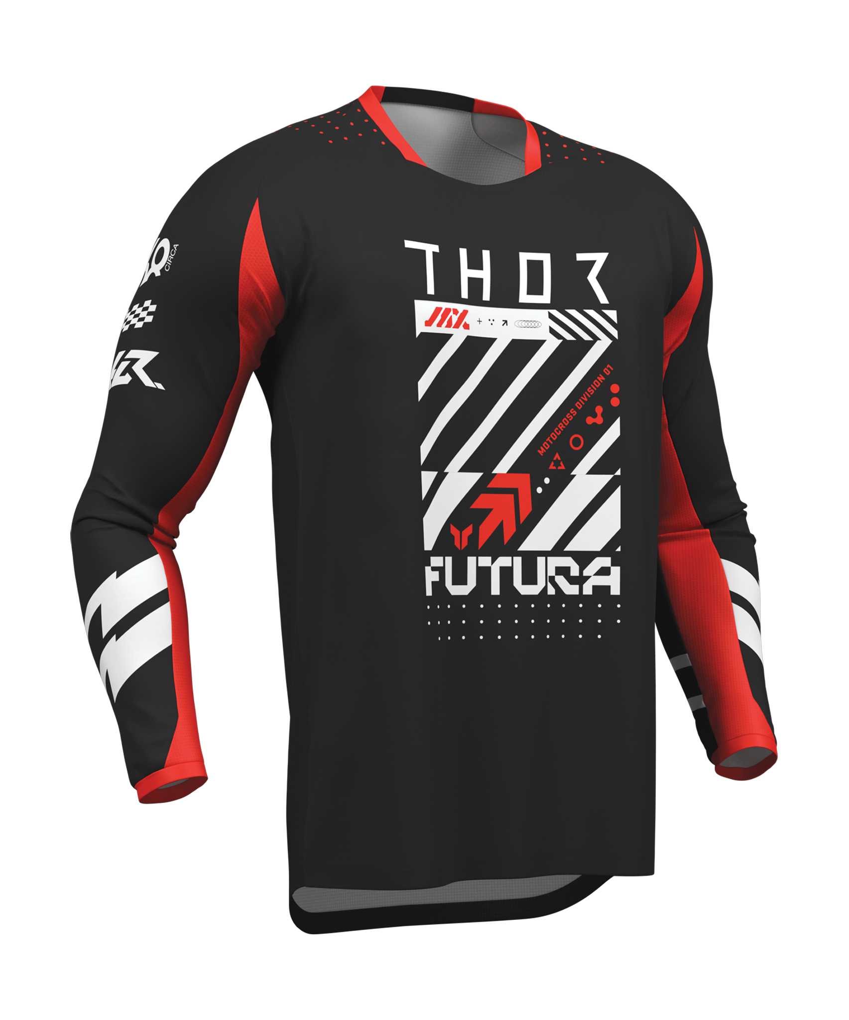 Thor Kinder Crosskleding 2026 Launchmode Futura - Zwart / Rood