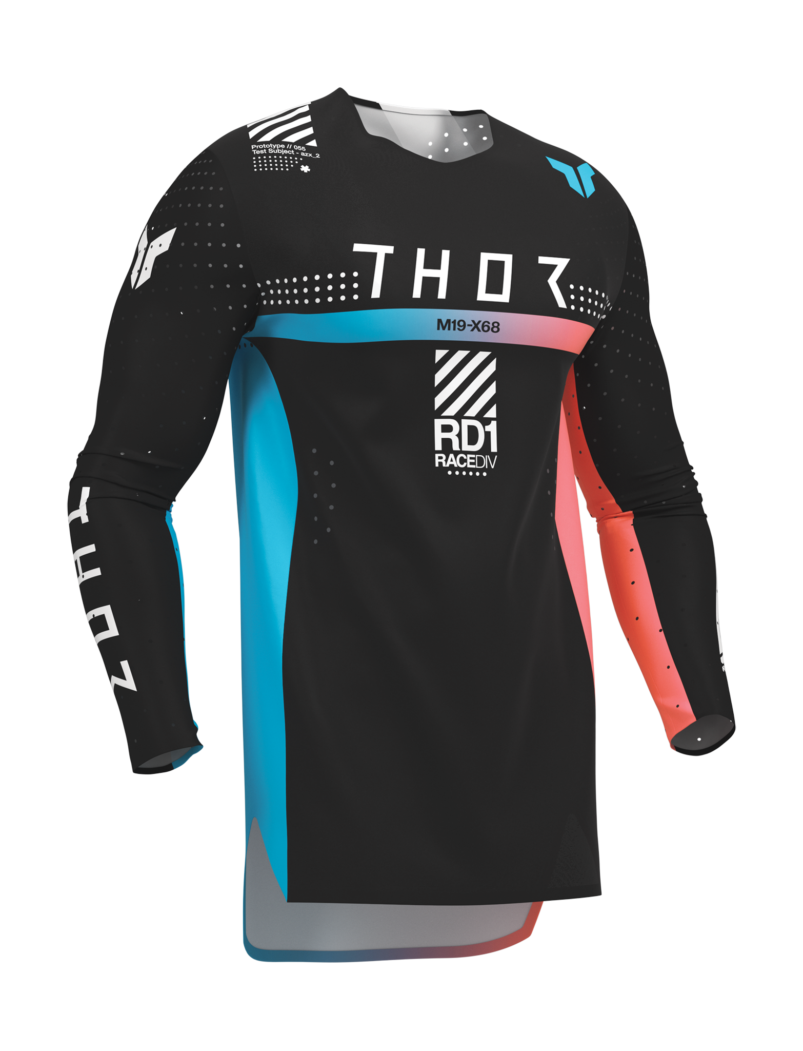 Thor Kinder Cross Shirt 2026 Sportmode Synth - Zwart
