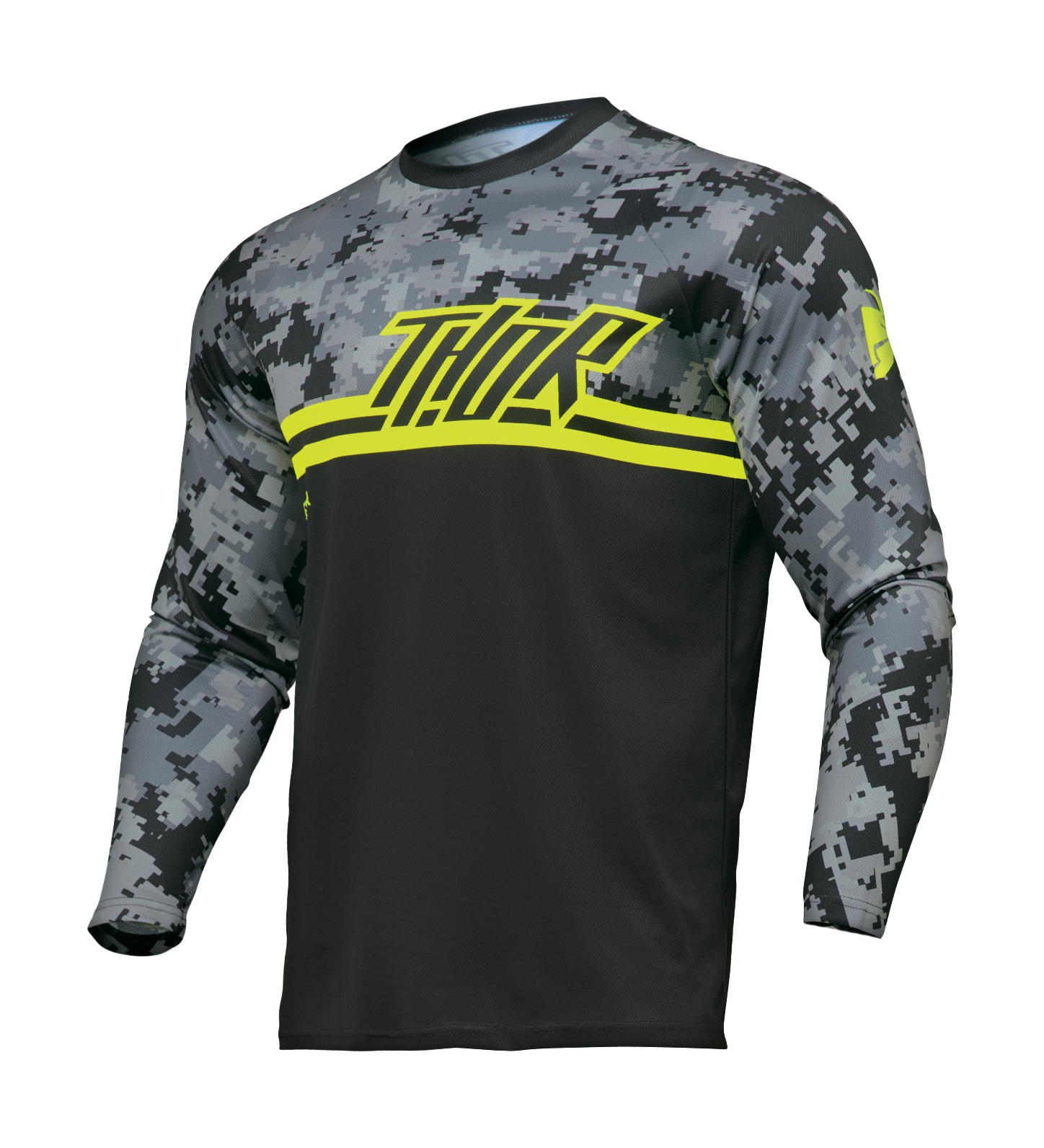 Thor Kinder Cross Shirt Sector Digi - Zwart / Camo