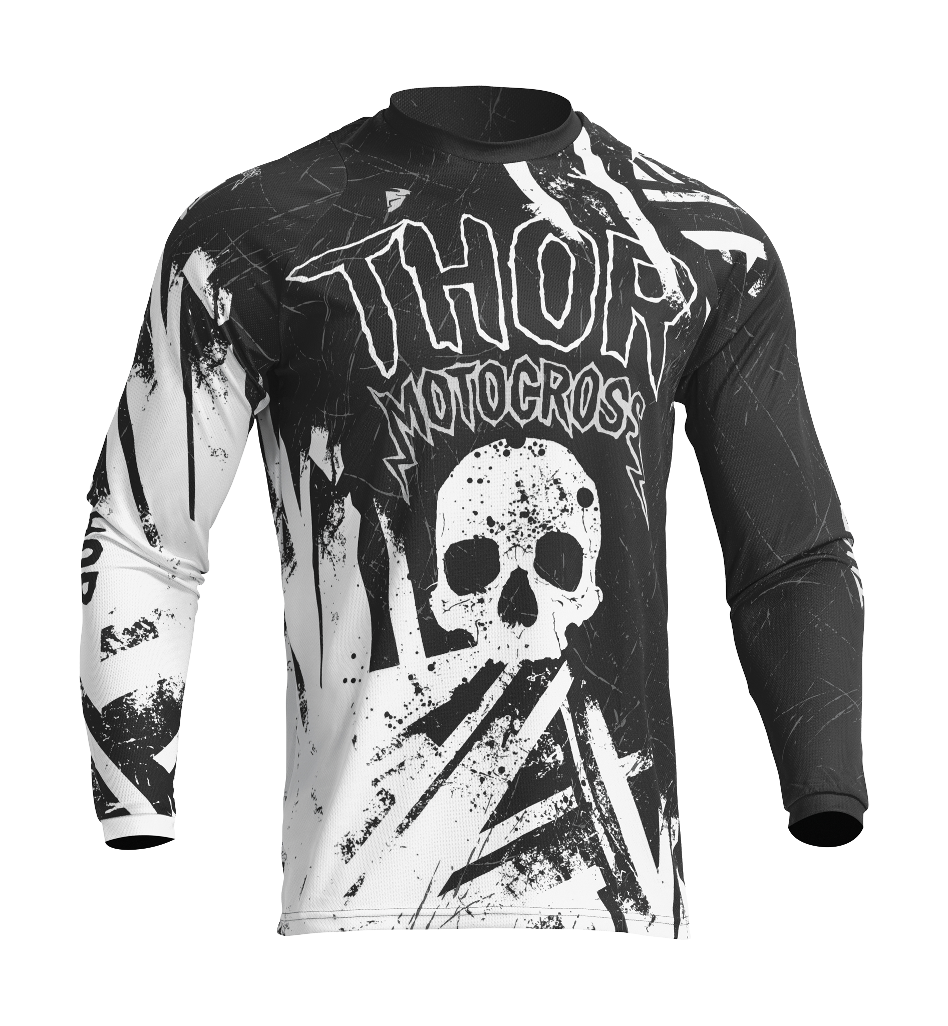 Thor Kinder Cross Shirt Sector Gnar - Zwart / Wit