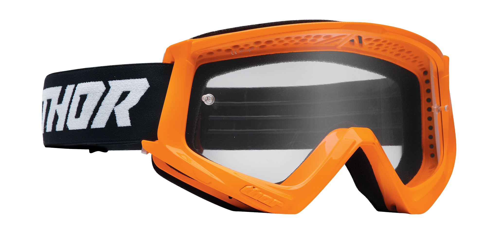 Thor Kinder Crossbril Combat Racer - Fluo Oranje / Zwart - Clear Lens