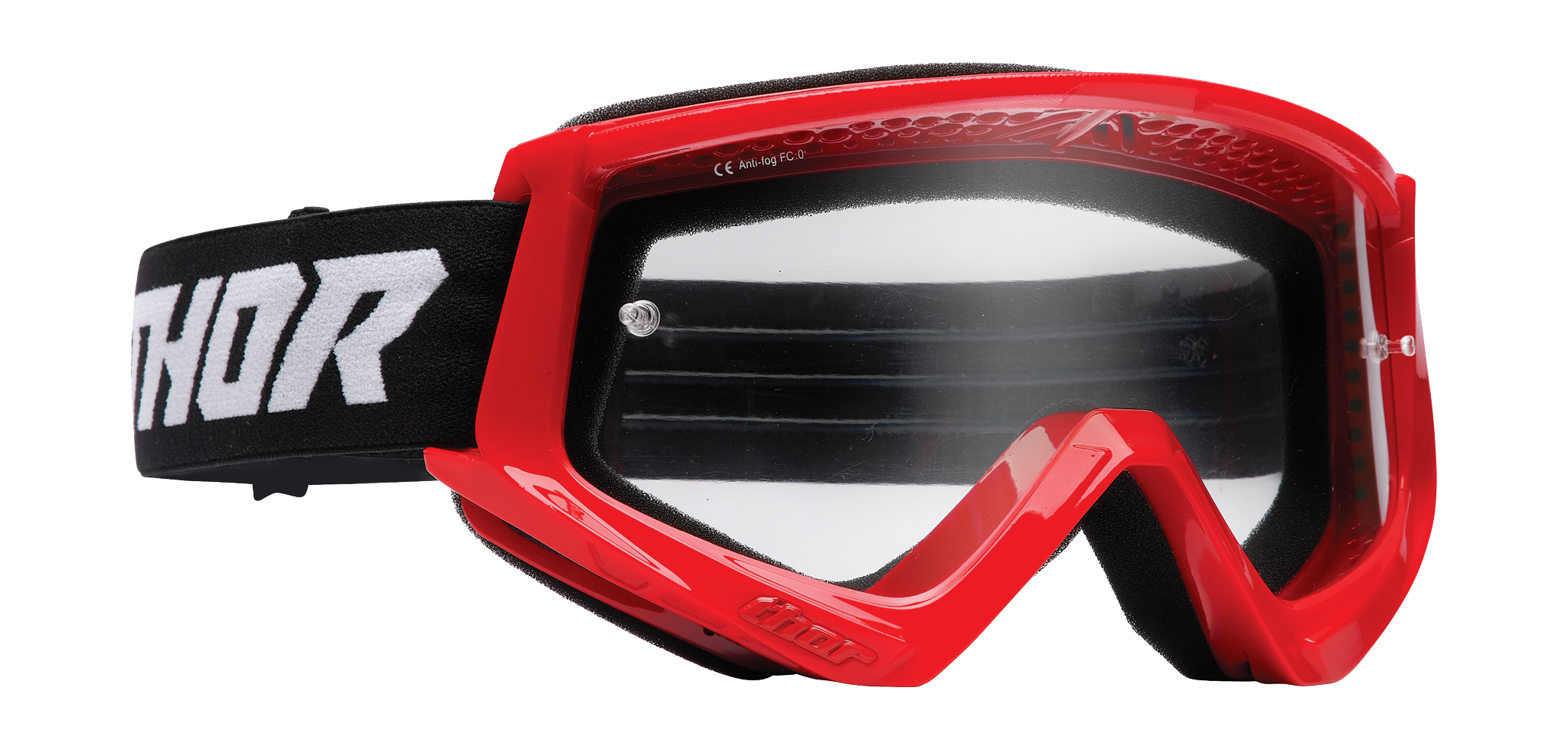 Thor Kinder Crossbril Combat Racer - Rood / Zwart - Clear Lens