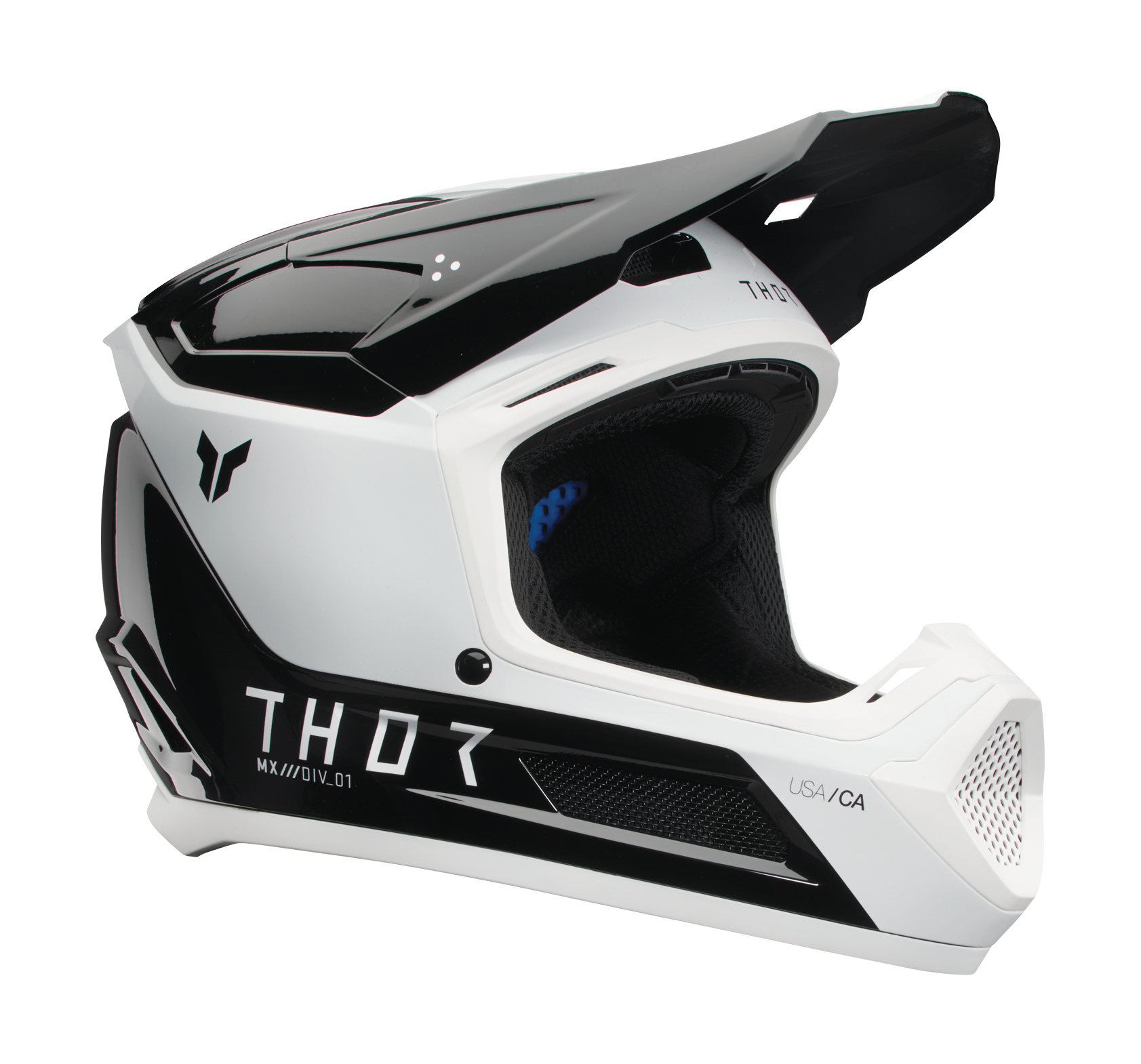 Thor Kinder Crosshelm Fleet Storm - Zwart / Wit