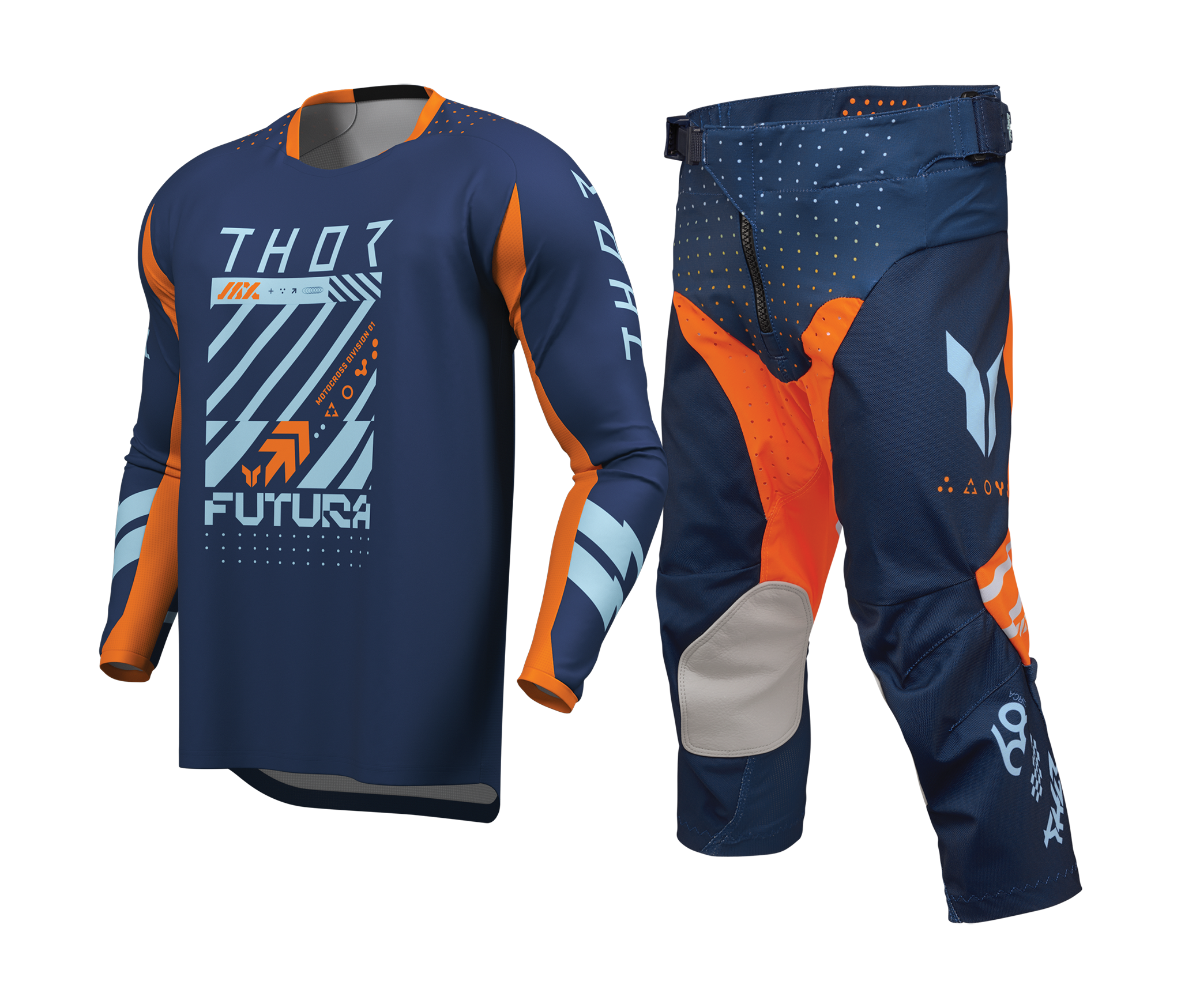 Thor Kinder Crosskleding 2026 Launchmode Futura - Navy / Oranje