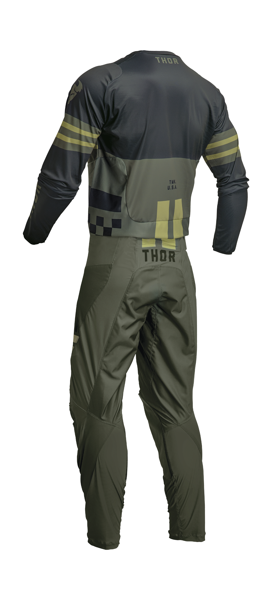 Thor Kinder Crosskleding Pulse Combat - Army / Zwart