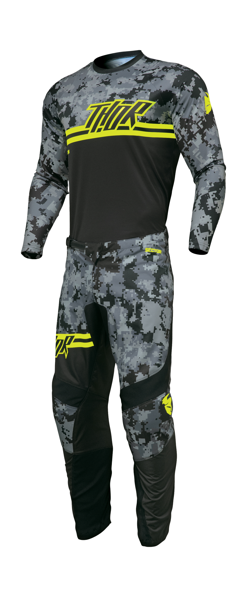 Thor Kinder Crosskleding Sector Digi - Zwart / Camo