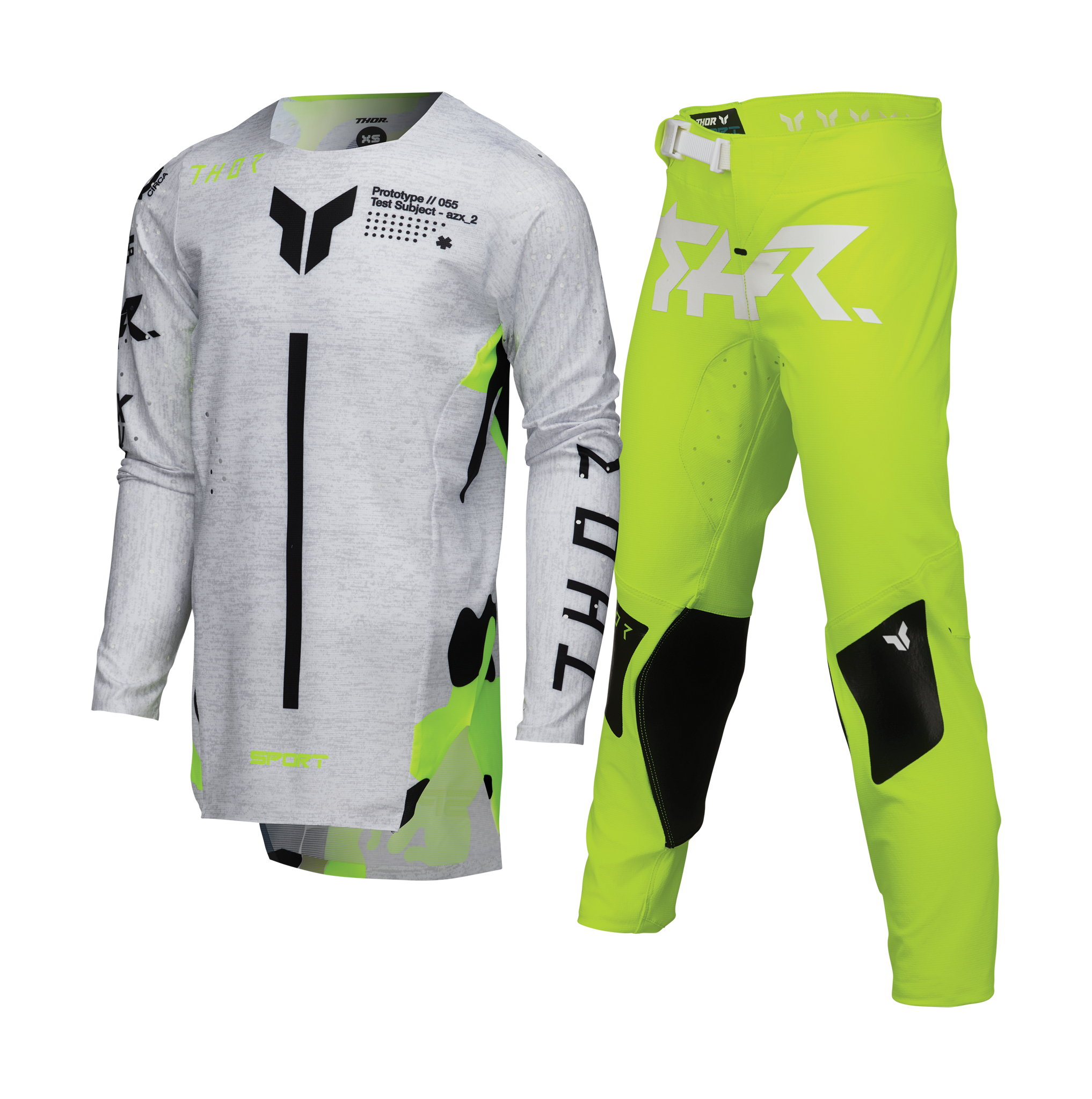 Thor Kinder Crosskleding Sportmode Riot - Wit / Acid